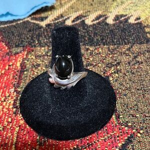 Vintage black Onyx 925 Sterling silver One of a kind handmade Navajo